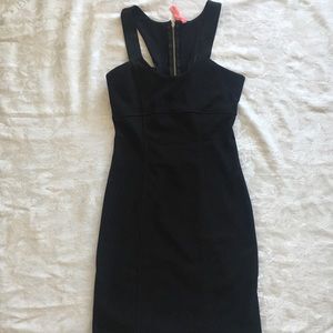 Sexy Little Black Dress with Exposed Zipper